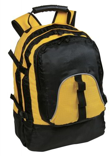 yellow black backpack